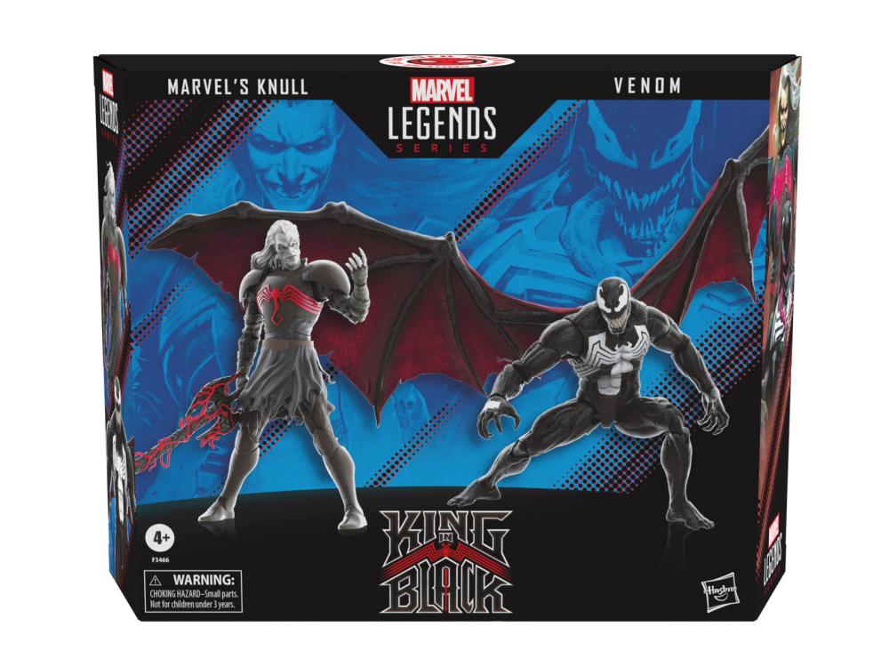 Marvel Legends Spider-Man King in Black Knull and Venom Set Action