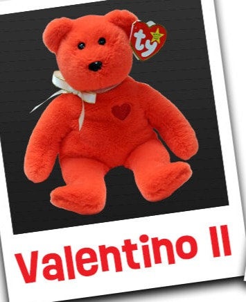 Ty Original Beanie Baby Valentino II 30th Anniversary Version