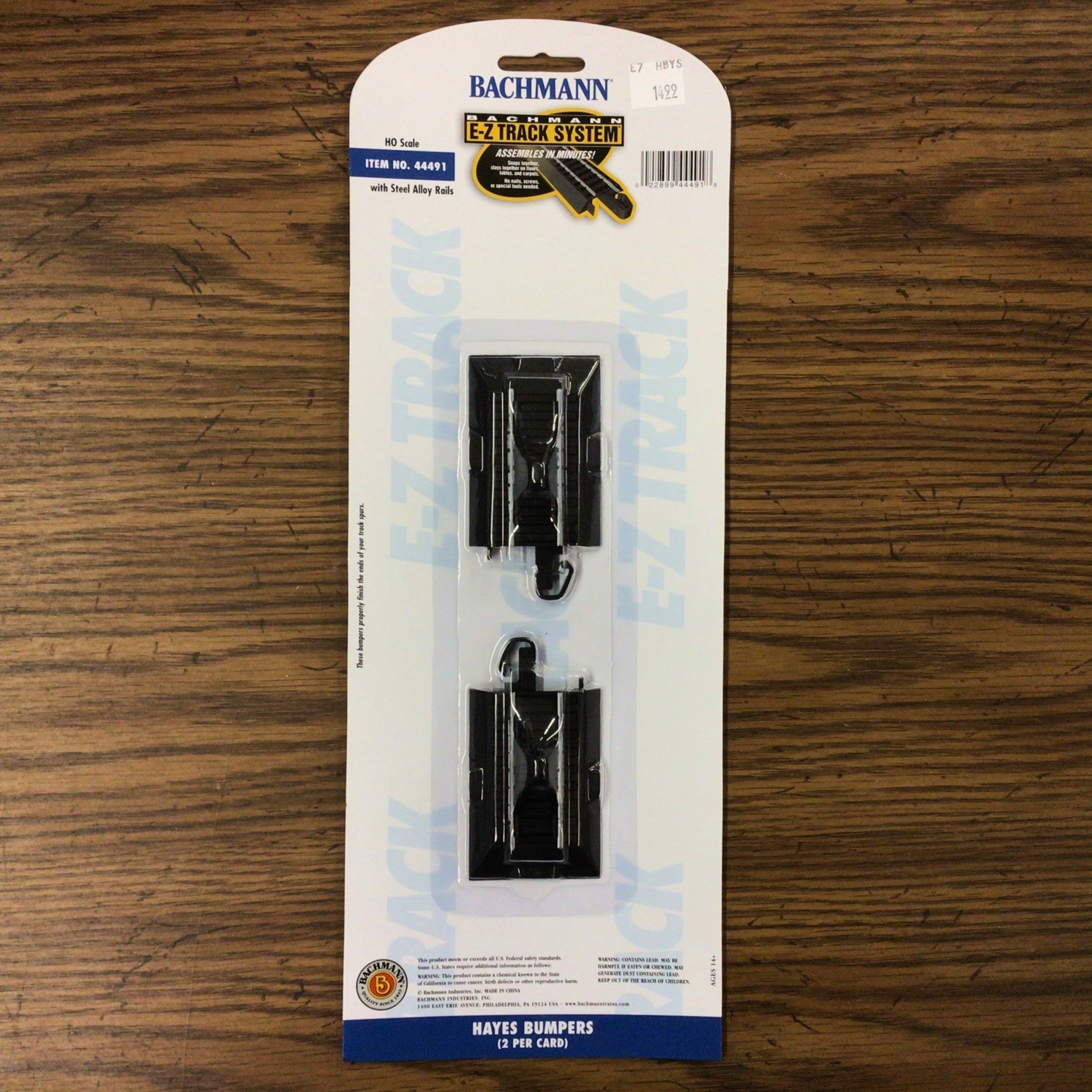 Bachmann N Scale Hayes Bumpers For E-Z Track - 2-Pack Nickel Silver Railroad Track End Stops