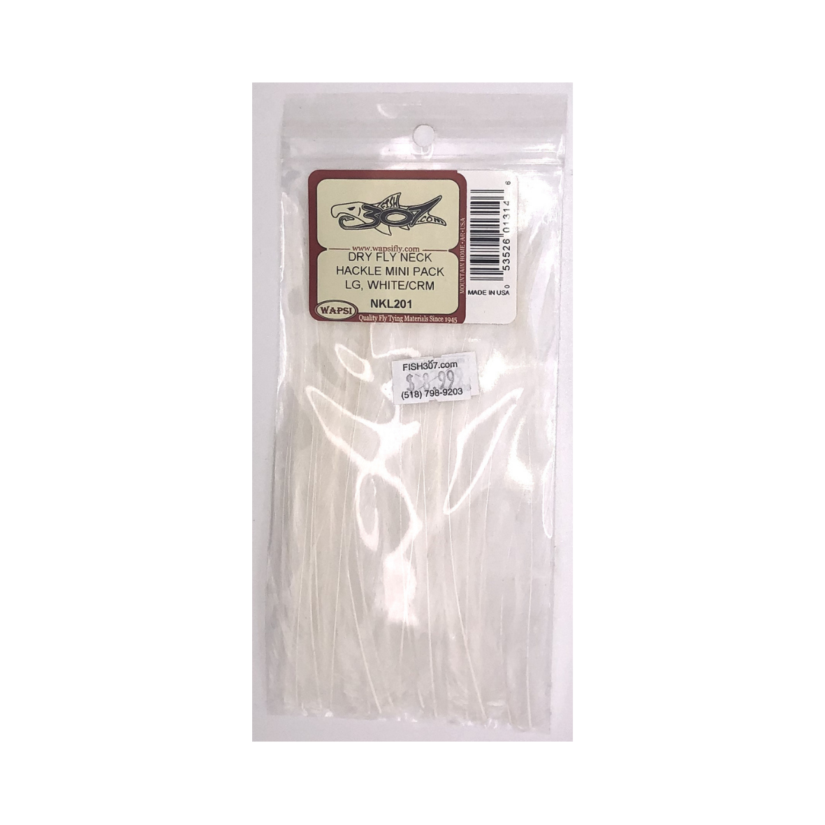 Wapsi Dry Fly Rooster Necks #1 White Cream