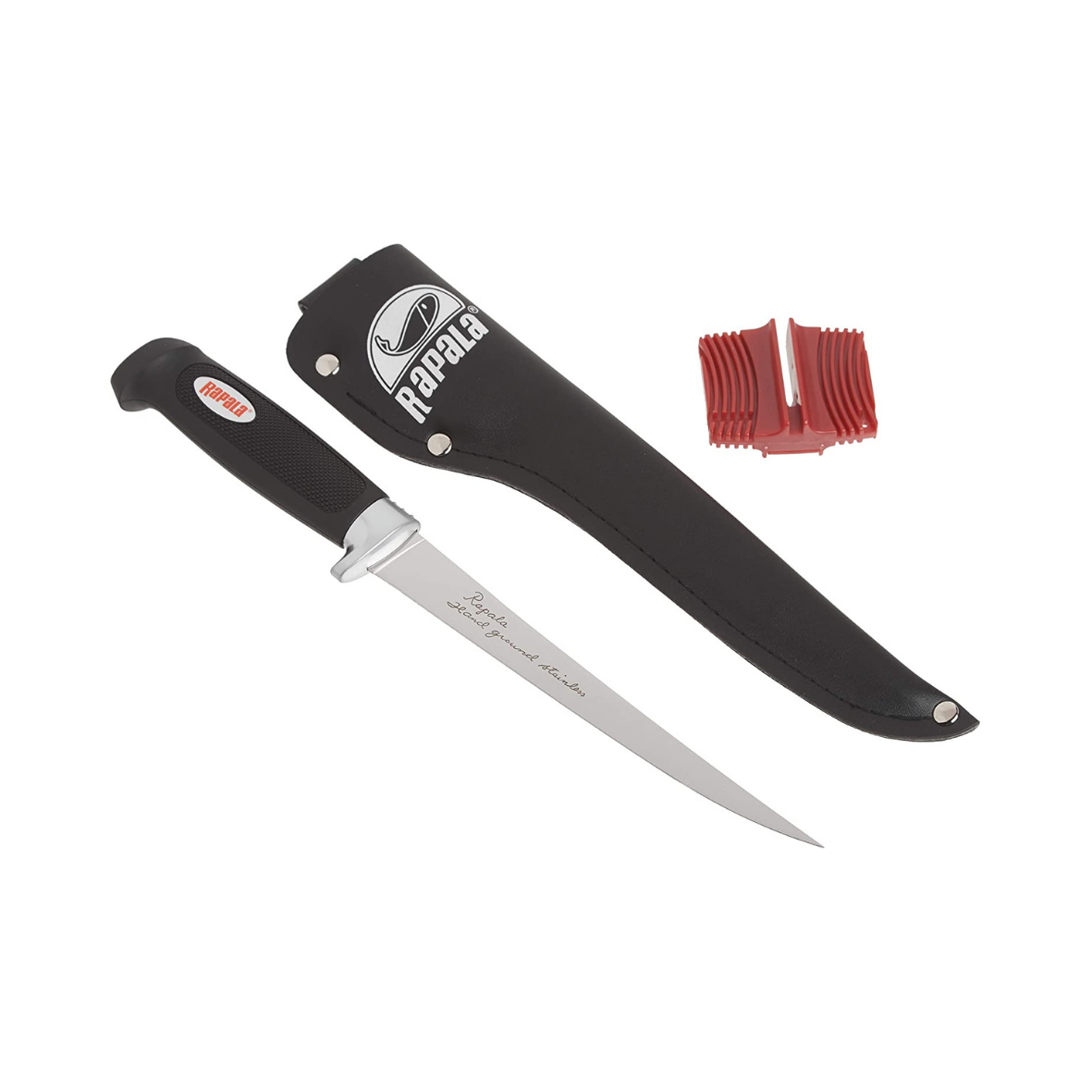 Rapala Fishing Soft Grip 4 Fillet Knife with Sharpener & Sheath