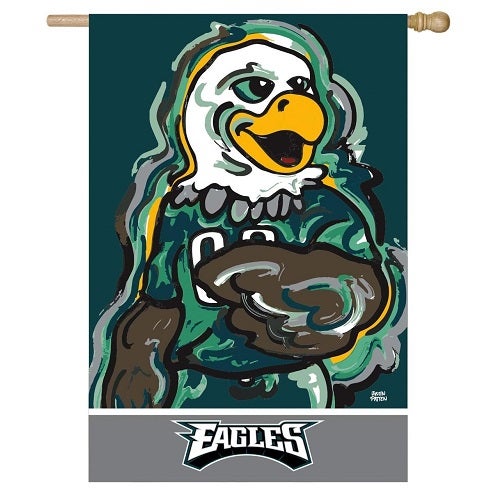 Team Sports America Philadelphia Eagles Embroidered Logo Applique House  Flag