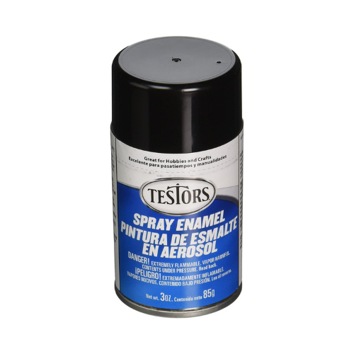 Testors 1/4 oz Semi Gloss Black Enamel Model Paint