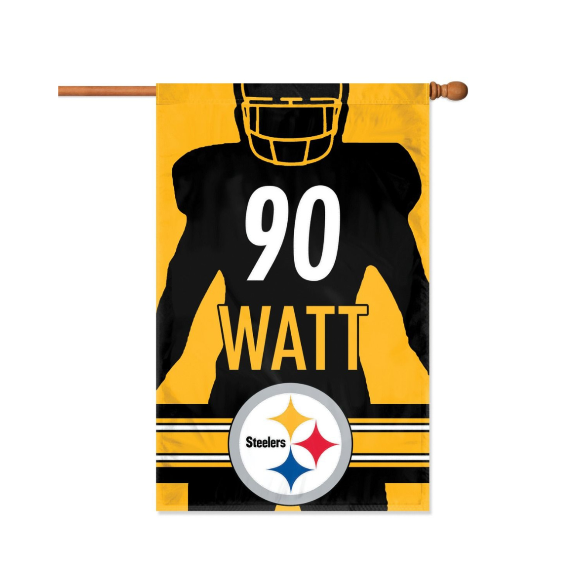 Pittsburgh Steelers TJ Watt Banner Flag (Regular)
