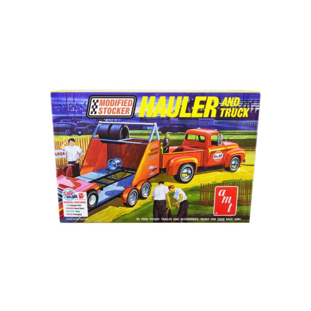 Amt modified stock hauler and truck gulf 1953 pickup 1 25 scale model