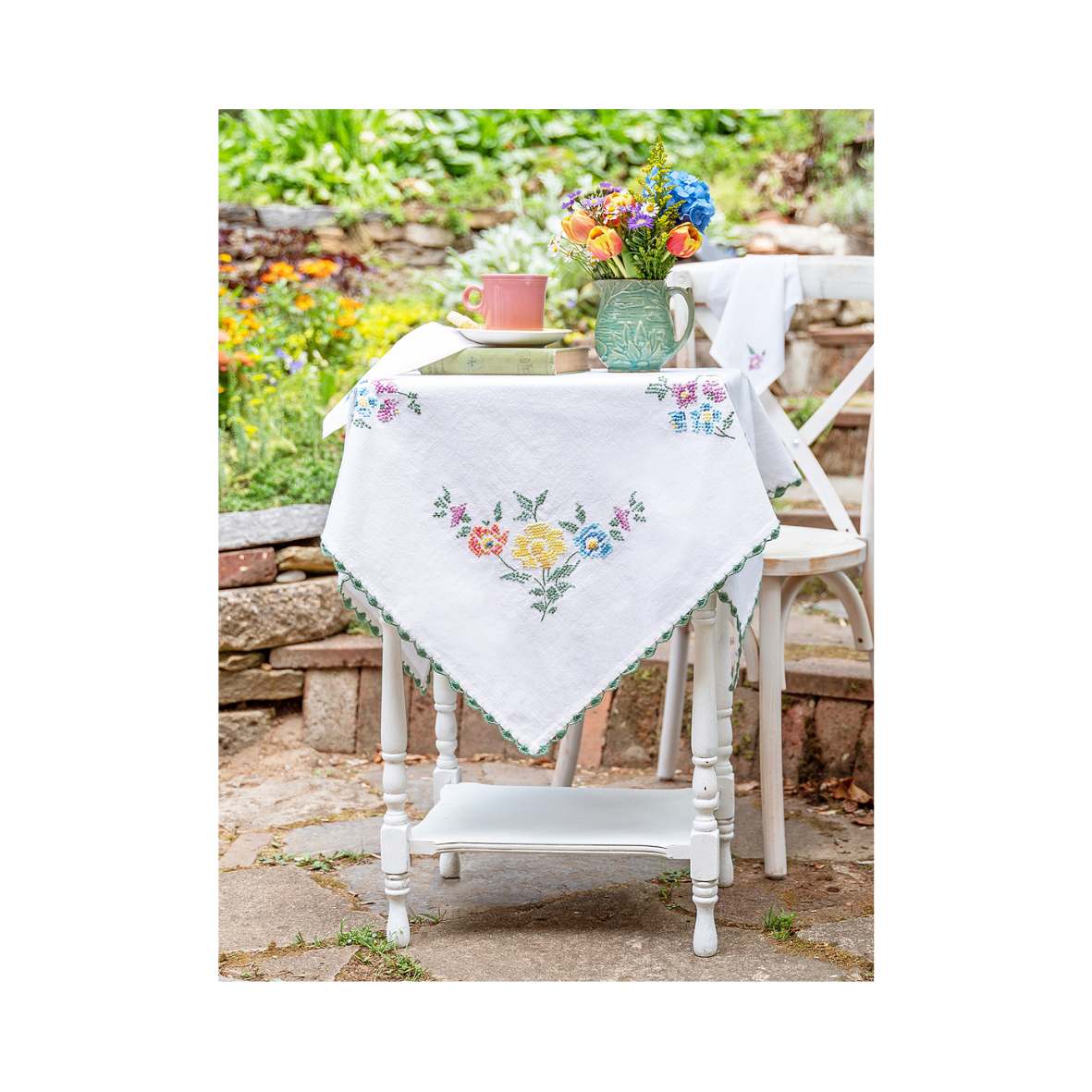 Lizzy Embroidery Tea Towel Set of 2