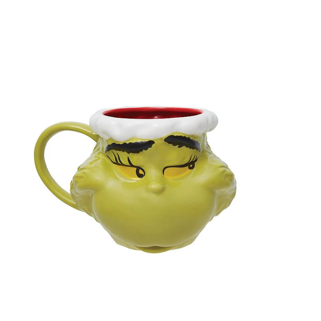 Large Grinch Mug with Red Handle | 32 oz